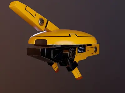 SNIPER DRONE TAU MV71  TAU EMPIRE low poly PBR Low-poly 3D model