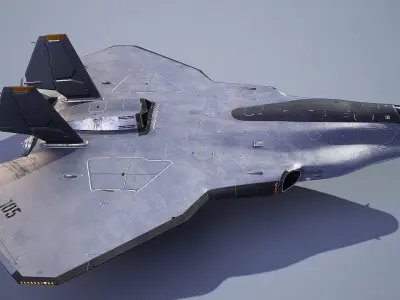 Sci-Fi Spacefighter Dart Low-poly 3D model