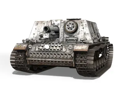 StuIG 33B - Self-propelled heavy Infantry Gun - G7 3D model