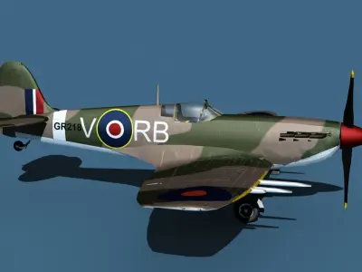 Supermarine Spitfire Mk5C V03 RAF 3D model