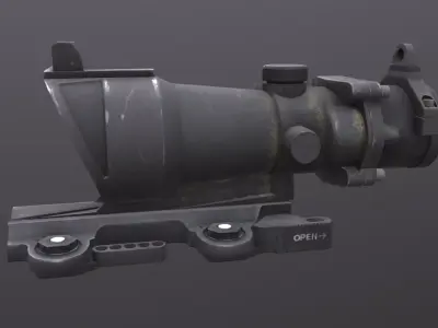 Rifle Scope ACOG Low-poly 3D model