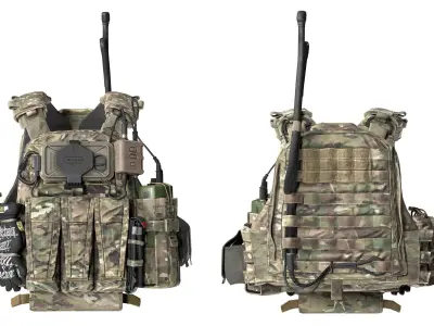 AVS PLATE CARRIER V2 Low-poly 3D model