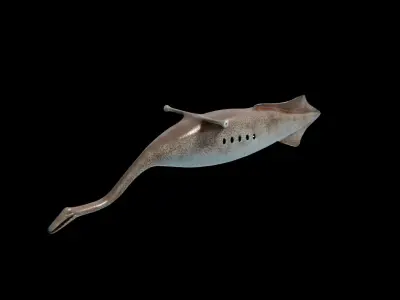 Tully Monster Tullimonstrum Free low-poly 3D model