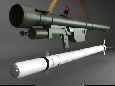 SA-7 Gral Rocket Launcher Pack low poly Low-poly 3D model