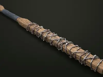 Post-apocalyptic Melee Weapons Lowpoly Low-poly 3D model