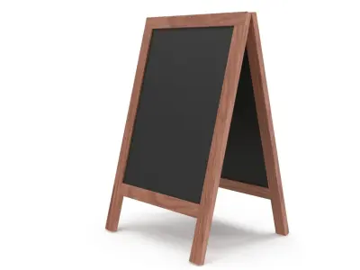 Chalkboard street display mockup 02 3D model