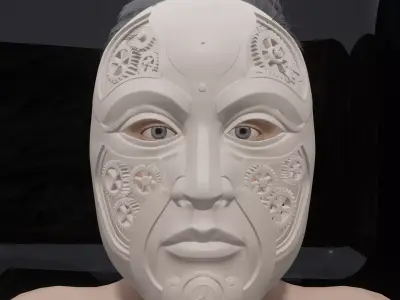 Steampunk Clockwork Humanoid Mask 3D print model
