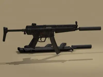 MP5 rifle 3D model
