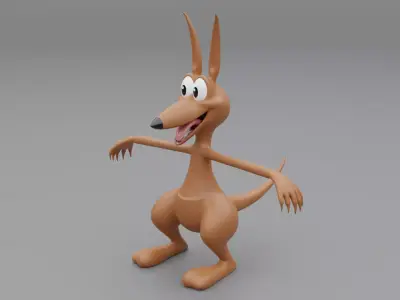 3D Kangaroo Cartoon 3D model