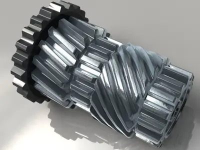 Gears metal 3D model