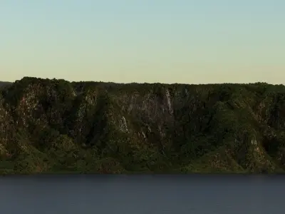 Isla Nublar Jurassic Park Island photorealistic 3D model