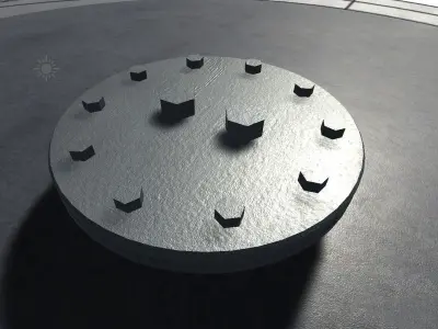 Vertical steel tank 3D model