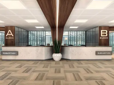 Collaborative Office Design Low-poly 3D model