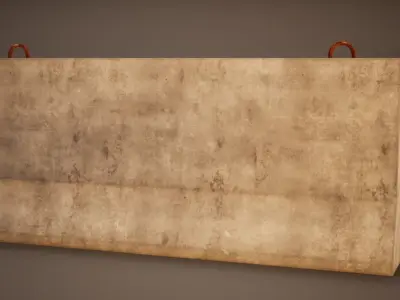 Concrete Barrier Free low-poly 3D model