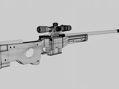 AWP 3D Model sniper rifle Free 3D model