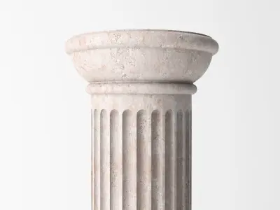 Antique Column Pack - 6 Pieces Low-poly 3D model