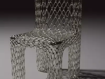 The chair is metal Free 3D model
