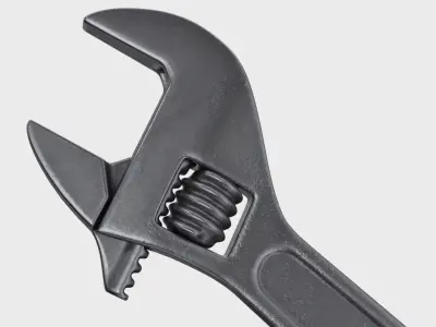Adjustable Wrench Grainy 3D model