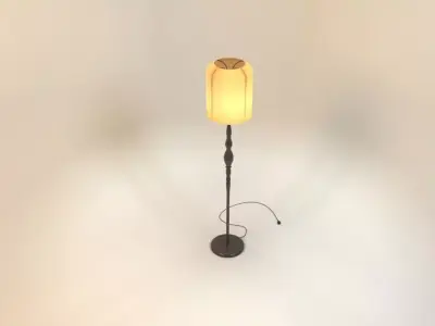 Metal floor lamp - light source Free 3D model