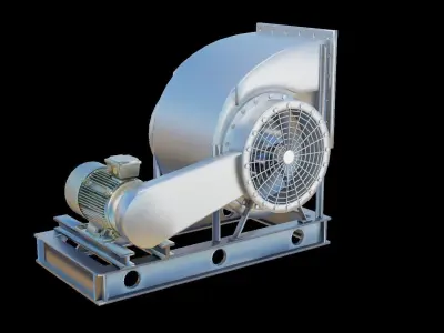 Industrial Blower Fan 3D model