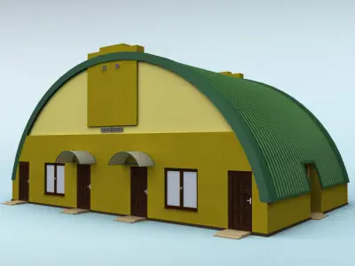 Rounded building 3D model