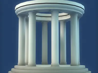 Stone Oracle Temple 3D Model 3D model