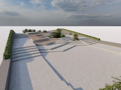 park-public park-Private Park Landscape 3D model