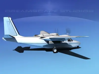 Rockwell Aero Commander 560 V18 3D model