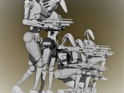 miniatures battledroid pack 01 3D print model
