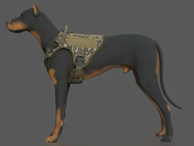TACTICAL VEST FOR DOG 3D model