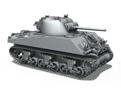 M4A3 75W - Sherman  3D model