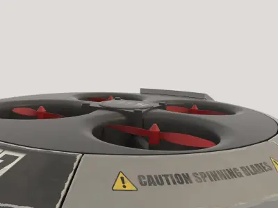 QUADCOPTER drone with four propellers 3D model