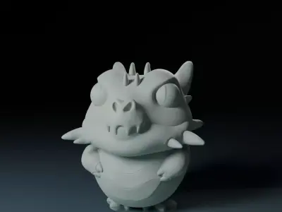Dragon baby 3D print model