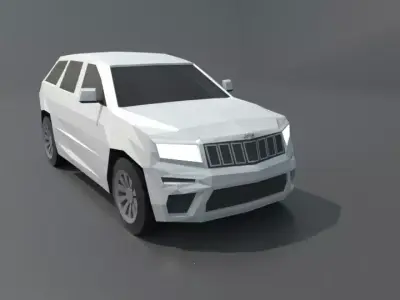 Jeep Grand Cherokee 2019 lowpoly 3D model Low-poly 3D model