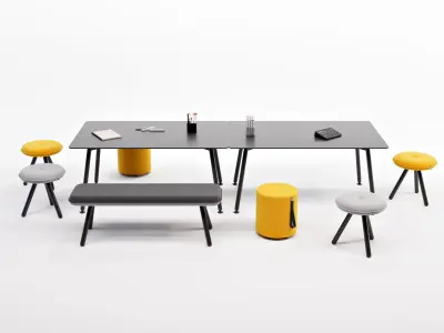 Meeting Table Set - NET WORK PLACE by Koenig Neurath 3D model