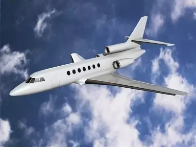 Dassault Falcon 50 business jet 3D model