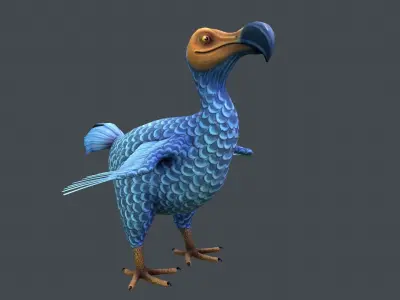 Dodo bird Low-poly 3D model