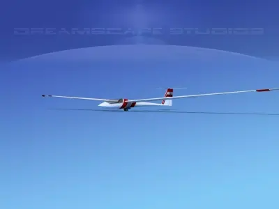 Schleicher ASW 22 Sailplane V10 3D model