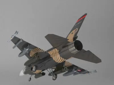 F16 Solo Turk Low-poly 3D model