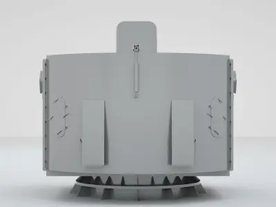 5 inch - 127mm Twin Naval Gun Mk12 Mk32 Mk38 3D model