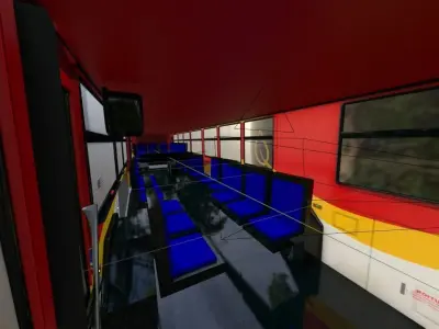 Detailed 3D City Bus with Interior  Low-poly 3D model