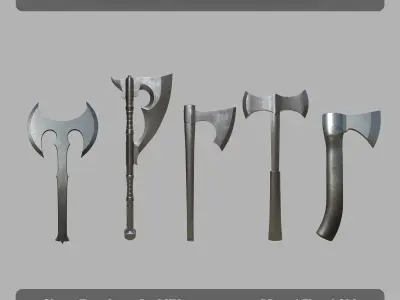 50 Warrior Accessories Base Mesh 3D model