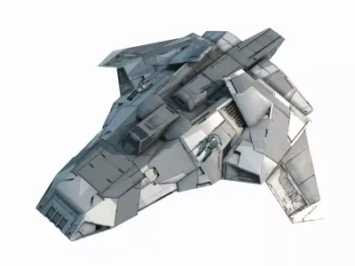 Future sci-fi fighter jets bombers 3D model