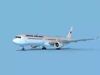 Boeing 767-400 Japan Air Lines 3D model