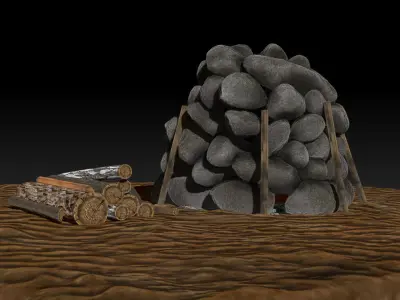 STONE OVEN PBR Game Ready Asset Low-poly 3D model