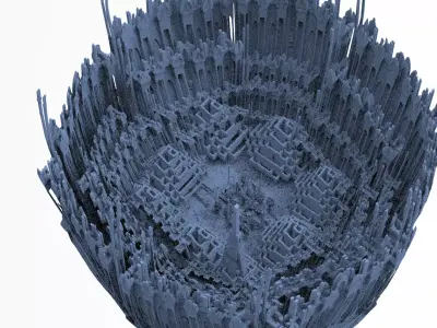 Dantes Hell Ring Tall 3D model