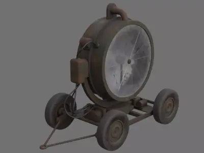Searchlight 1B Low-poly 3D model