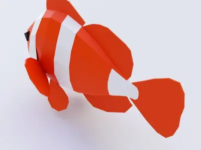 Anemone fish 3d model  Low-poly 3D model