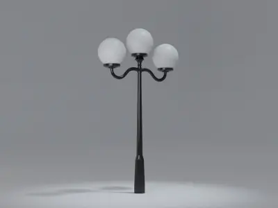 Lamp Post Low-poly 3D model