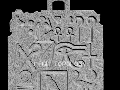 COPY OF OLD EGYPT HIEROGLYPHS CARVED BOARD JEWELRY PENDANT M02 3D print model